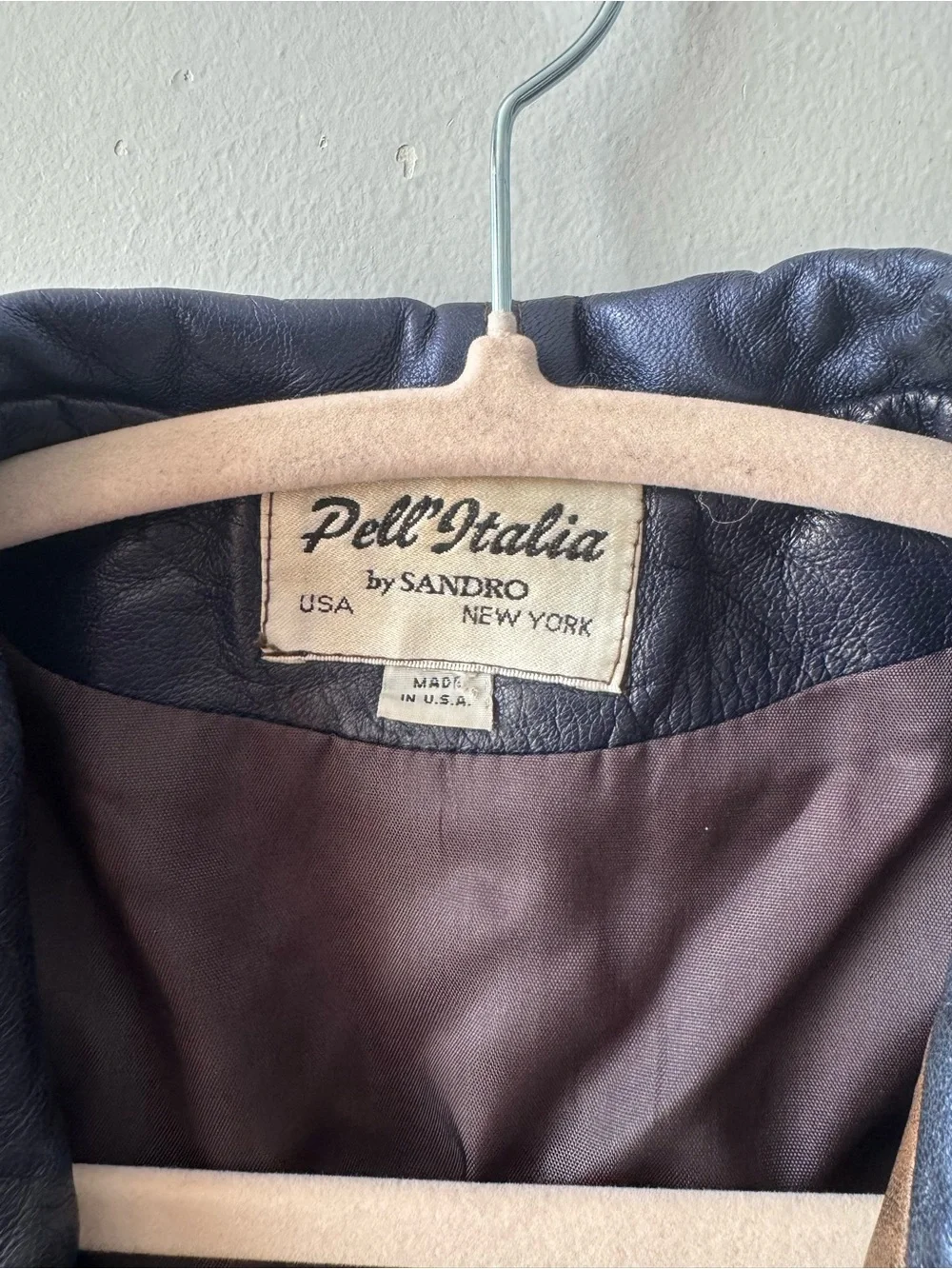 Vintage Pell’ Italia By Sandro Leather Patchwork Jacket - Made in USA